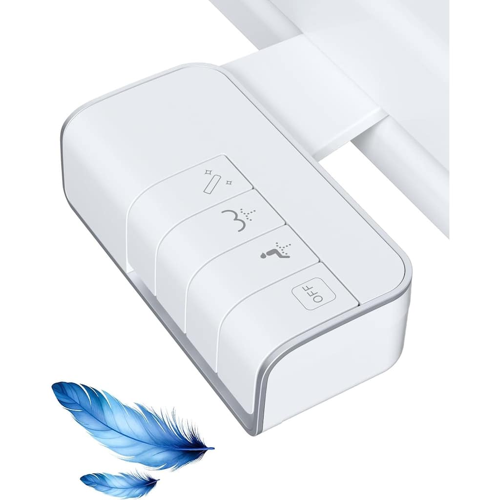 Dual Nozzle Bidet Attachment for Toilet, Self Cleaning Water Sprayer