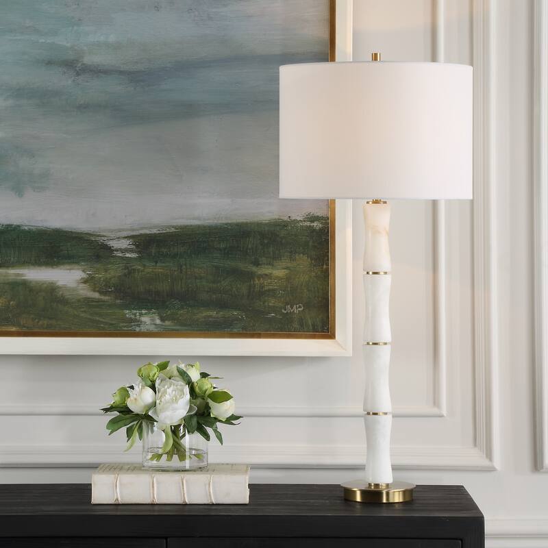 Uttermost Unify Alabaster Table Lamp - 32.25'' H X 14'' W X 14'' D