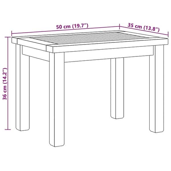 dimension image slide 2 of 6, vidaXL Coffee Table Brown in Solid Teak Wood