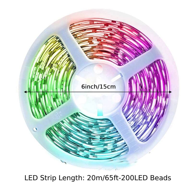 66ft/20m Holiday LED Strip Lights (Remote and APP Control) - 66FT