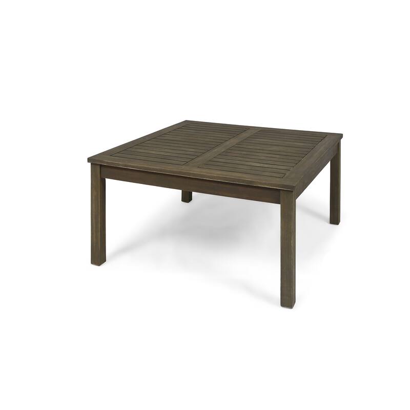 Perla Outdoor Acacia Wood Coffee Table by Christopher Knight Home Bed