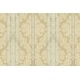 preview thumbnail 4 of 6, Seabrook Designs Nadia Striped Damask Unpasted Wallpaper 27 in. W x 27 ft. L - Metallic Khaki & Sky Blue