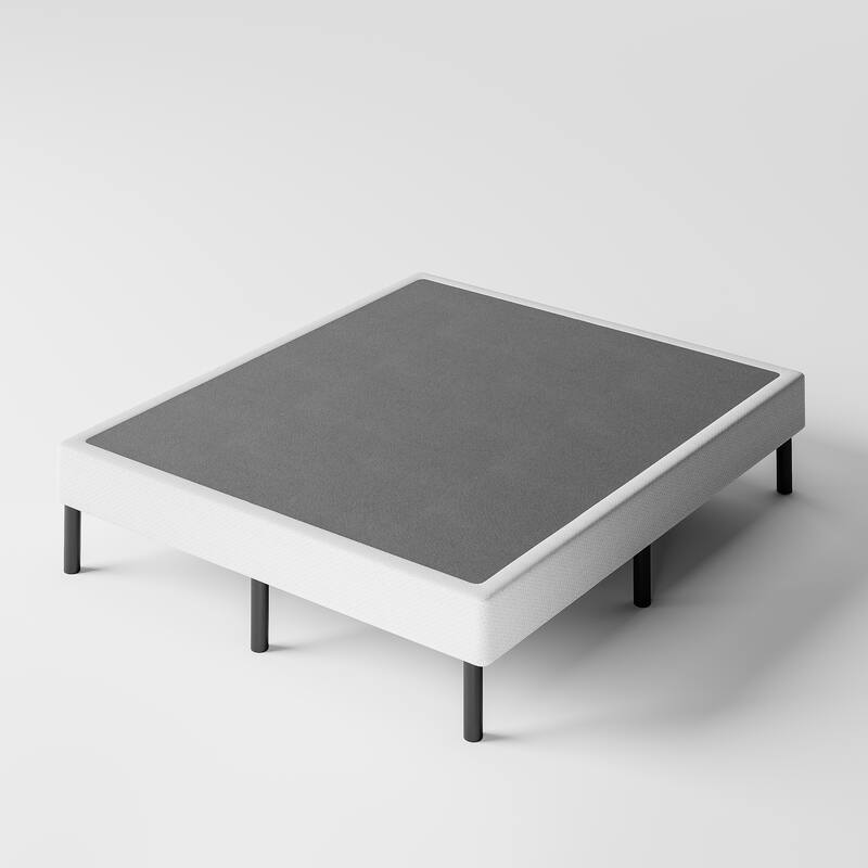 14" High Legs Included Metal Box Spring With Frabric Cover, Sturdy Mattress Foundation, Easy Assembly