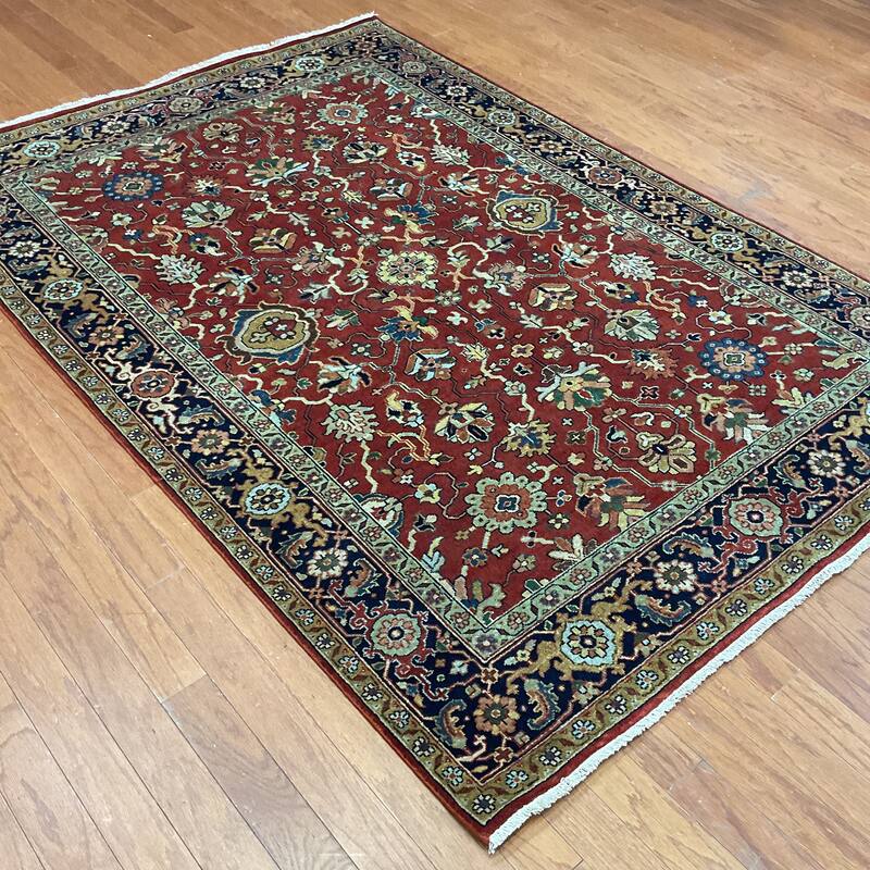 HERAT ORIENTAL Handmade 4'11 x 7'1 Serapi Wool Rug - 4'11" x 7'1"