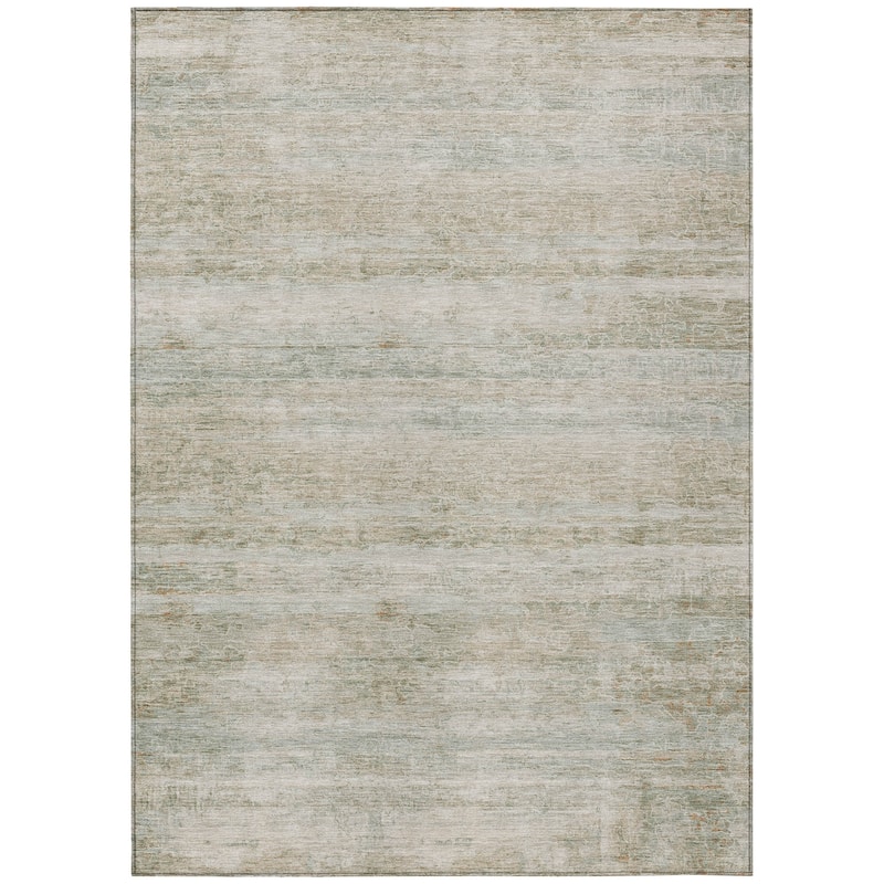 Machine Washable Indoor/Outdoor Watercolor Ombre Chantille Rug