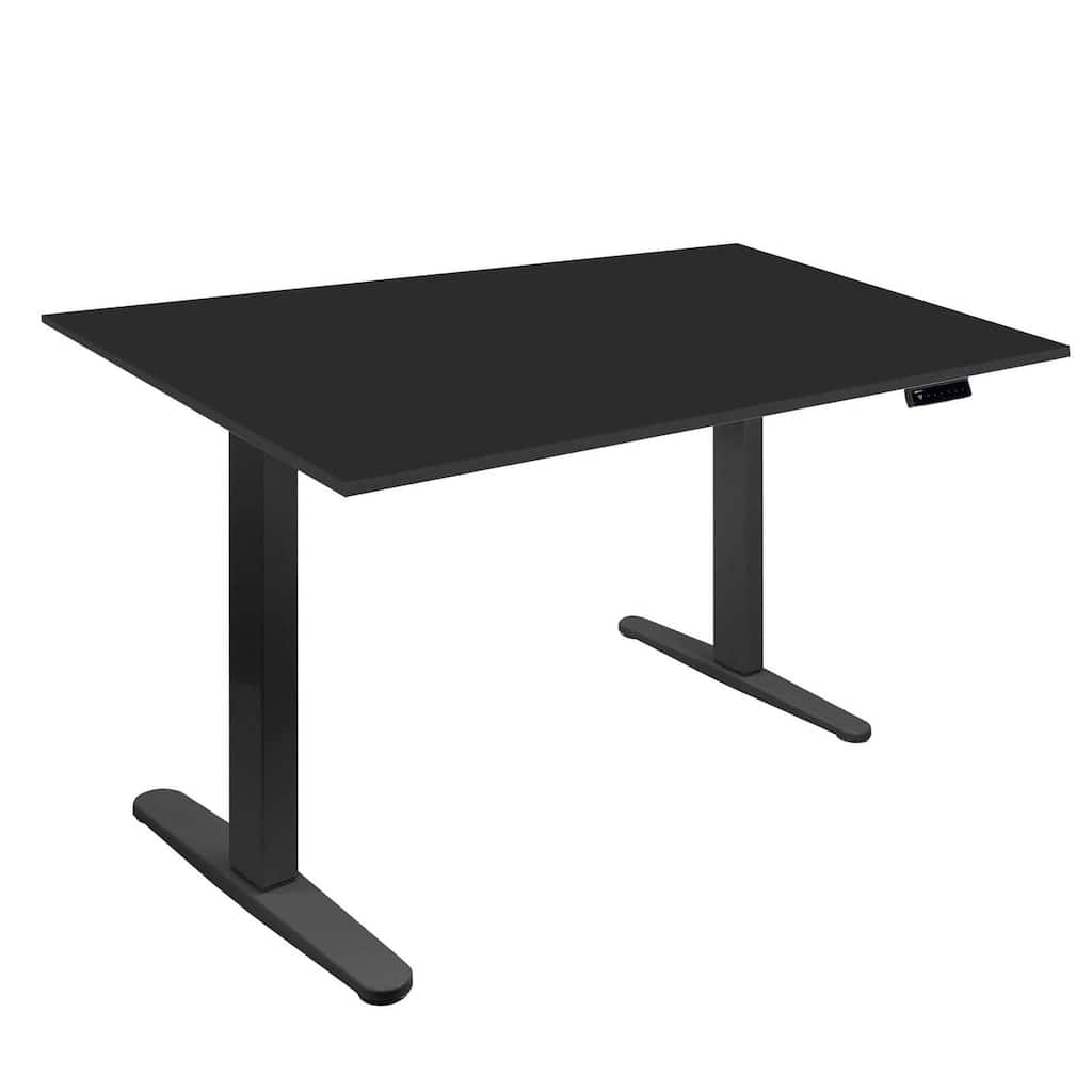 Mount-It! 55"W Electric Rectangular Adjustable Standing Desk, Black (MI-18087)