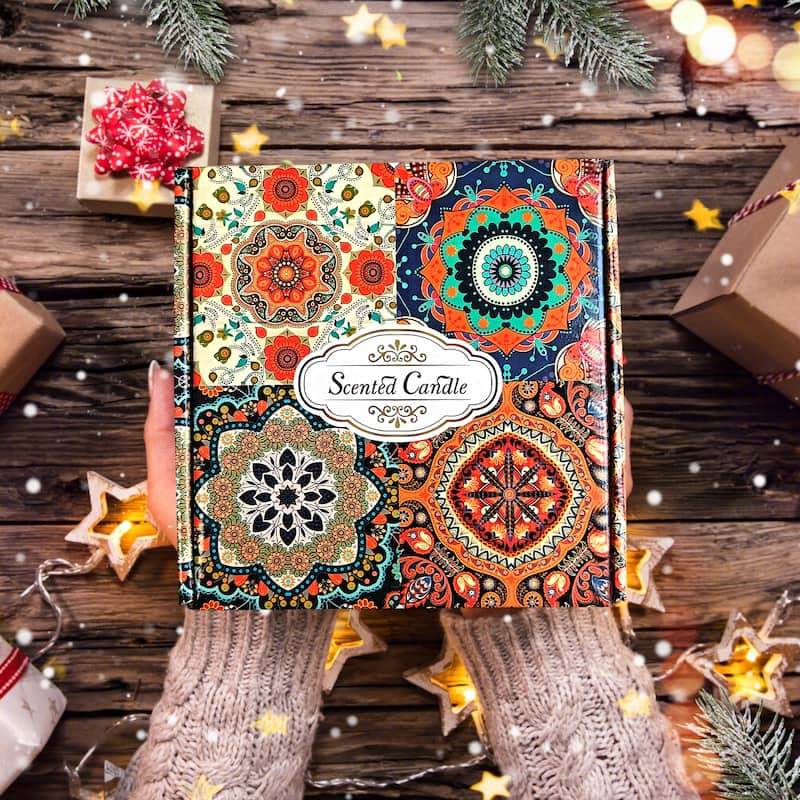 4-Piece Scented 4 oz Tin Candle Gift Set with Soy Wax (120H Burn Time)