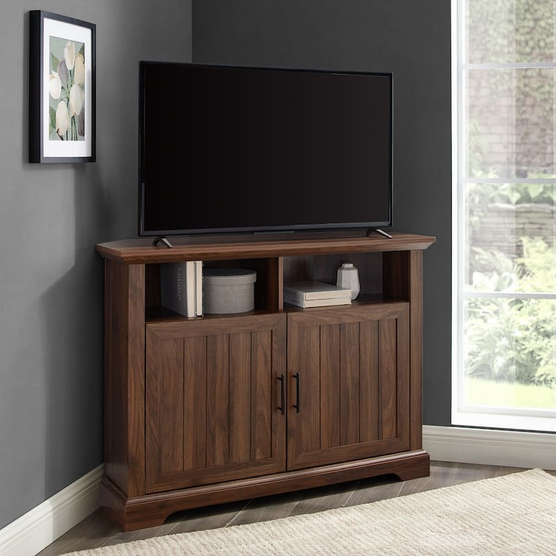 Middlebrook 44-inch Groove Door Corner TV Stand