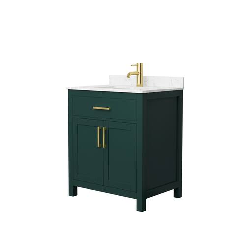 Beckett 30 Inch Single Vanity, Cultured Marble Top