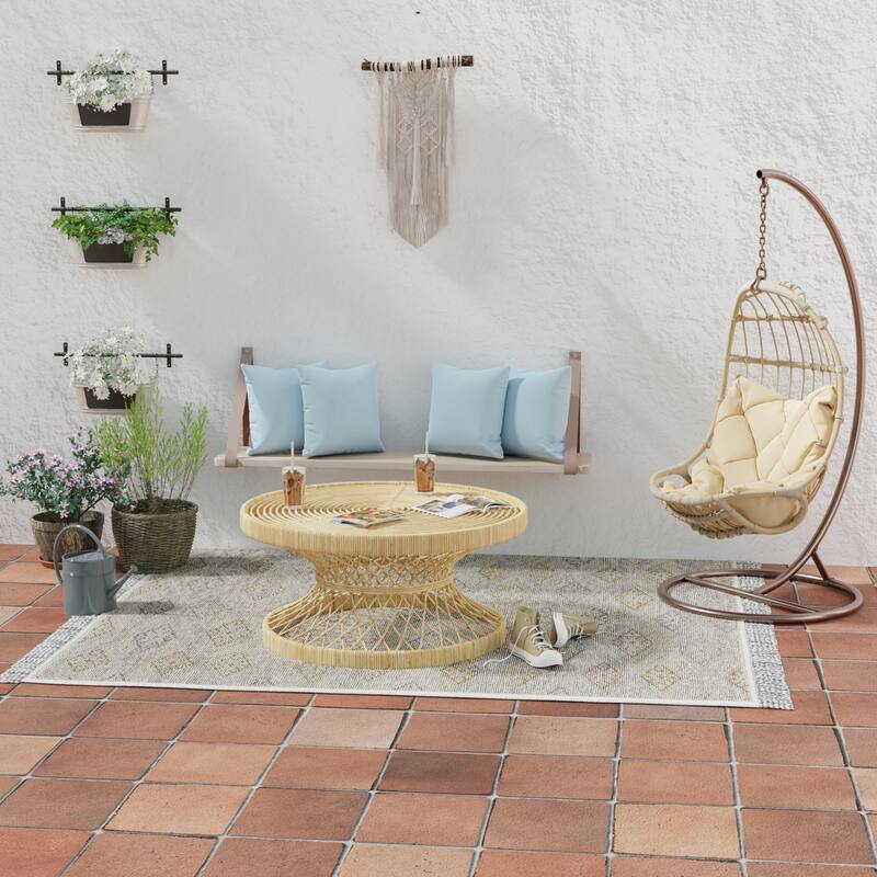 Sunbrella 16" x 16" Blue Solid Outdoor Throw Pillow - Set of 2 - 16'' L x 16'' W x 4'' H - Canvas Air