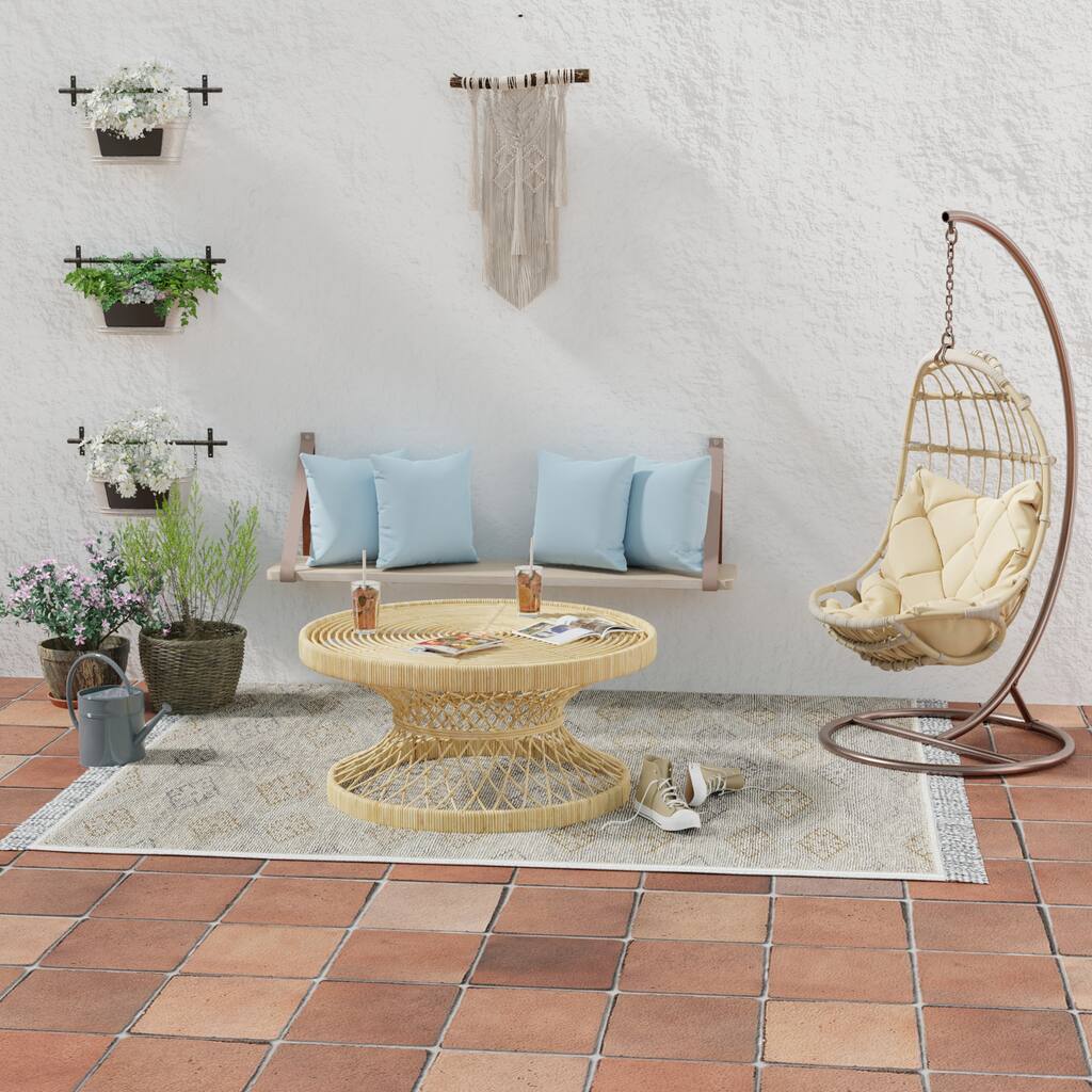 Sunbrella 16" x 16" Blue Solid Outdoor Throw Pillow - Set of 2 - 16'' L x 16'' W x 4'' H
