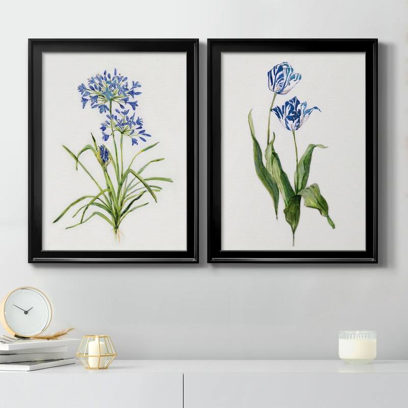 Blue Lively Botanical I Premium Framed Print - Ready to Hang - Multi-Color
