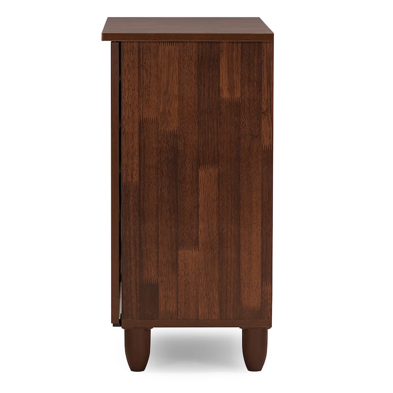 Porch & Den Harold Martin Brown/ White 2-door Shoe Cabinet