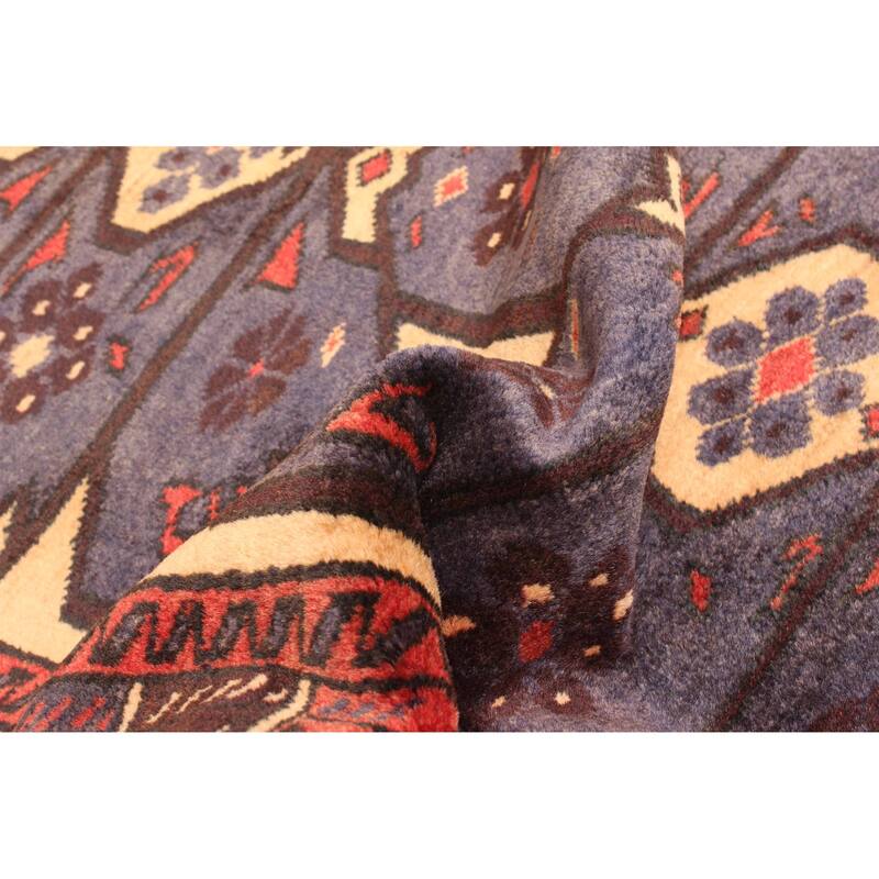 ECARPETGALLERY Hand-knotted Teimani Dark Navy Wool Rug - 2'10 x 3'9