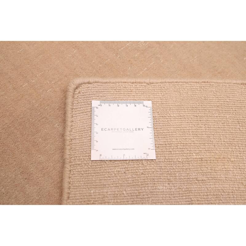 ECARPETGALLERY Hand Loomed Kashkuli Gabbeh Light Khaki Wool Rug - 6'6 x 9'6