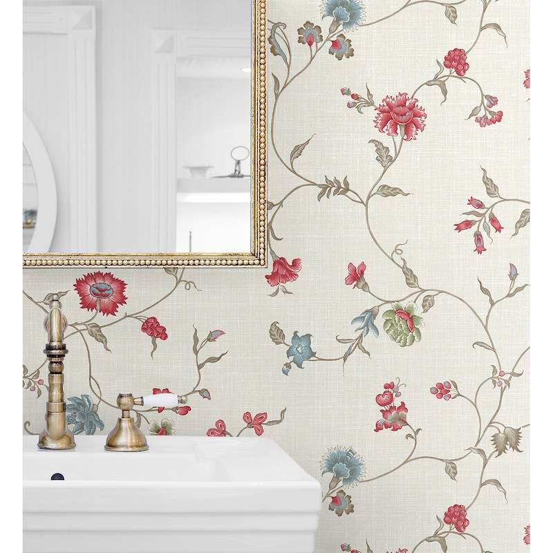 Seabrook Designs Florale Trail Nonwoven Unpasted Wallpaper