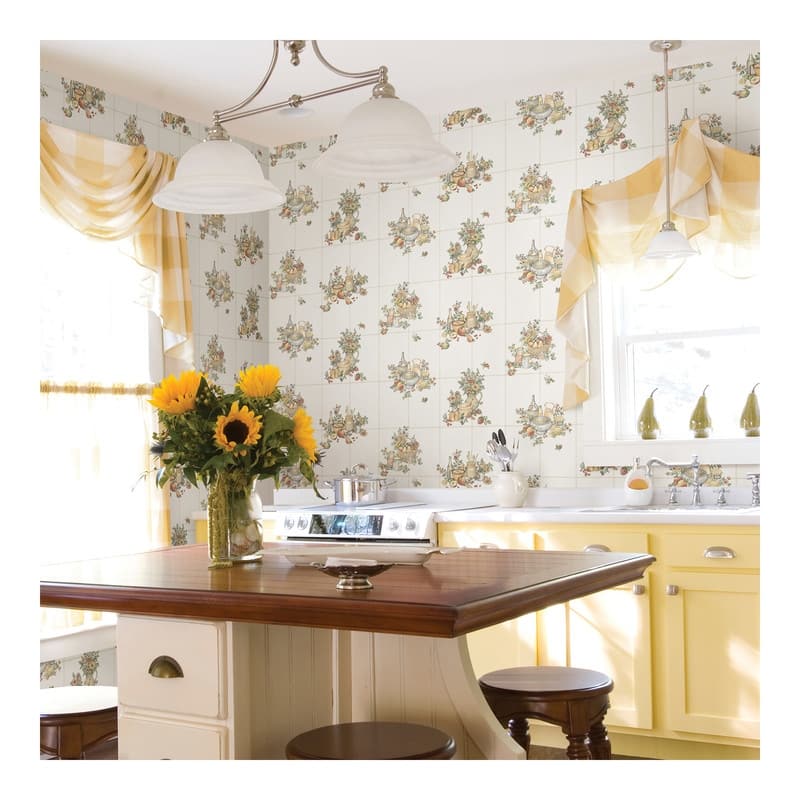 Advantage Giada Off-white Fruit Basket Tile Wallpaper - 20.5 x 396 x 0.025