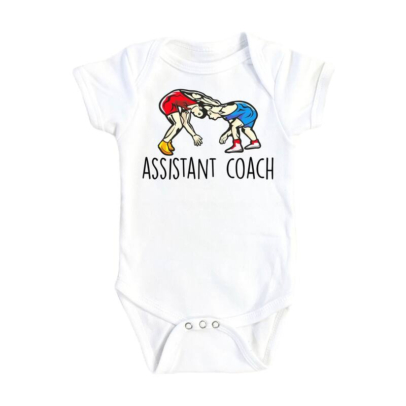Wrestling - Baby Boy Girl Clothes Infant Bodysuit Funny Cute Newborn 1D - White - 3-6M