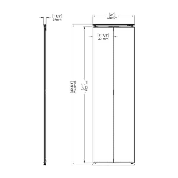 Colonial Elegance Frameless Mirror BiFold Closet Door White 24x80.5" Bed Bath & Beyond 32126437