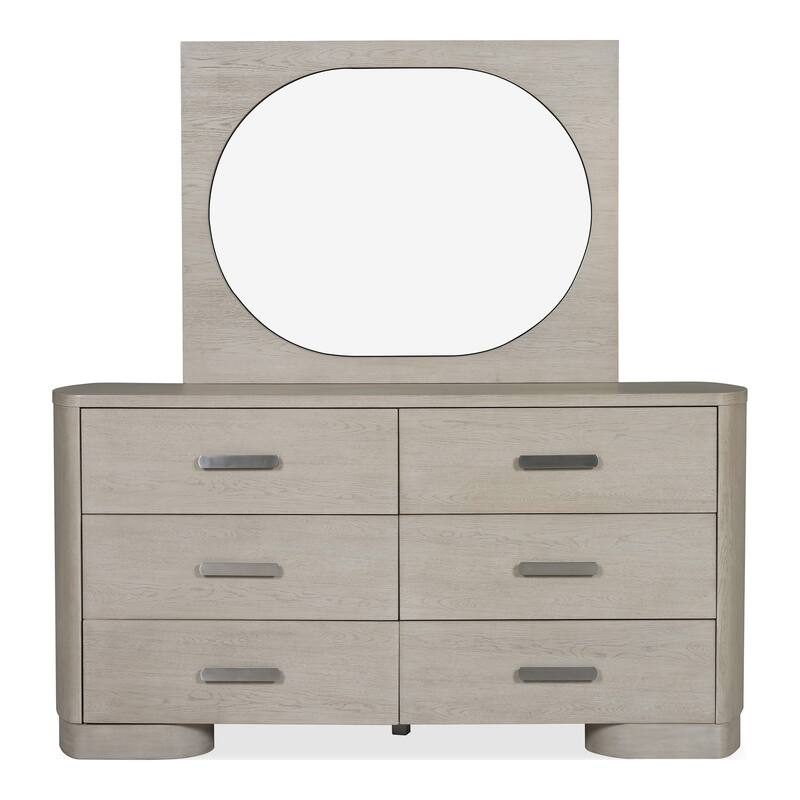 Furniture of America Weegin Modern 4-Piece White Oak Wood Panel Bedroom Set