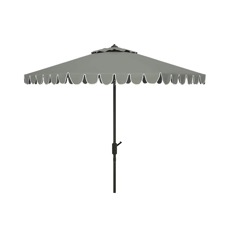 SAFAVIEH Outdoor Gracelyn 11Ft Round Crank Umbrella