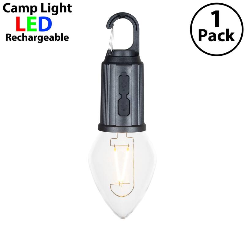 Novelty Lights Rechargeable Camp Light, Warm White LED Teardrop, USB-C Recharging
