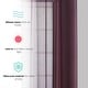 preview thumbnail 94 of 117, HLC.me 2 Piece Semi Sheer Voile Window Curtain Drapes Grommet Top Panels Bedroom, Living Room - Set of 2 panels