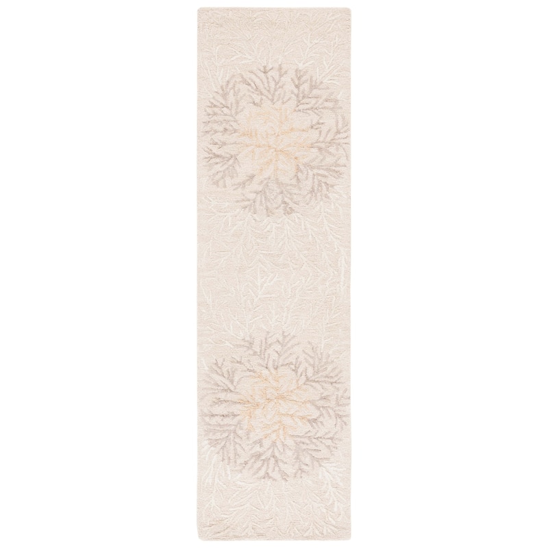 SAFAVIEH Handmade Soho Alessandra Modern Wool Rug - 2'3" x 8' Runner - Beige/Brown