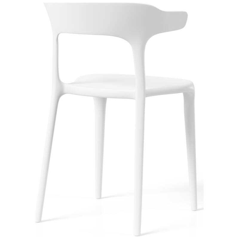 Frond and Form Outdoor Patio Modern Stacking Dining Side Chair (Set of 4)