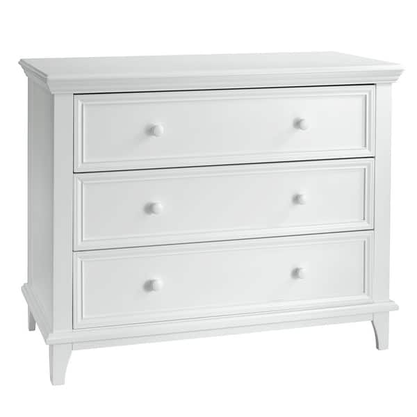 slide 21 of 21, Contours 3-drawer Transitional Dresser White