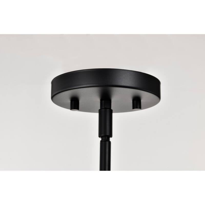 Grayson 1 Light Mini Pendant Matte Black Finish Clear Ribbed Glass - Matte Black