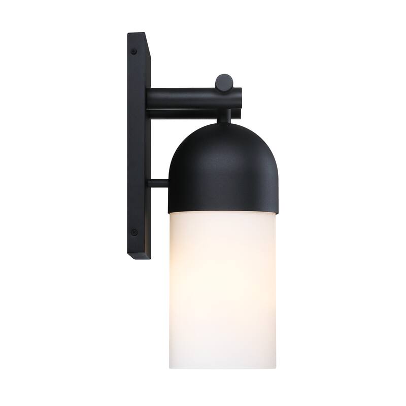 Ever Spring 7 in. 1-Light Black Outdoor Wall Sconce Light for Porches - 18