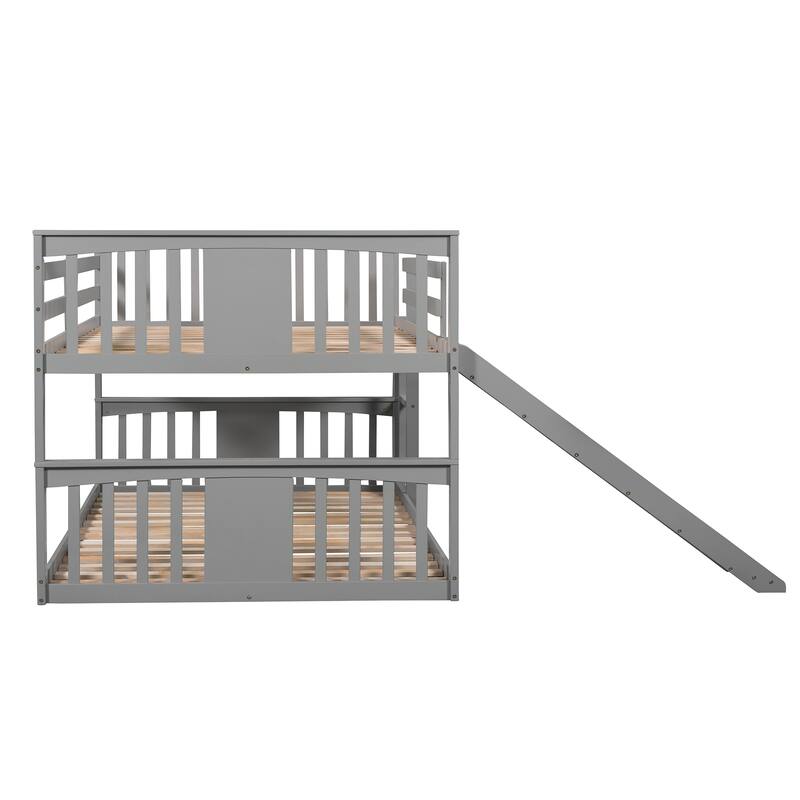Full over Full Bunk Bed with Ladder with Slide