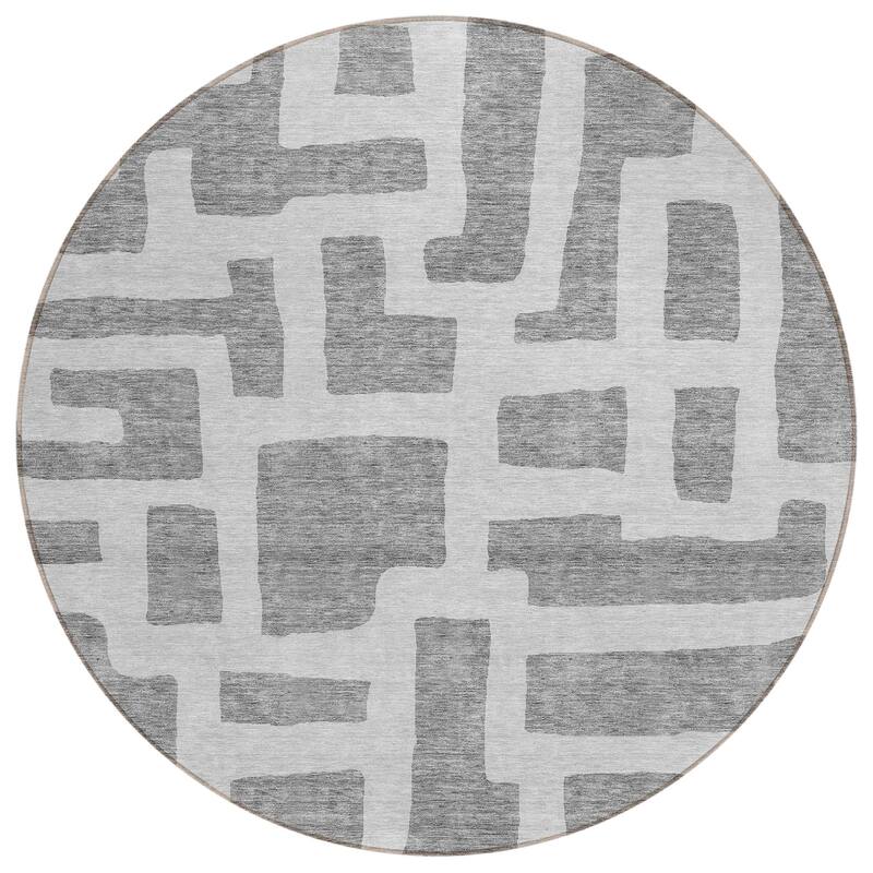 Machine Washable Indoor/ Outdoor Chantille Contemporary Geo Rug