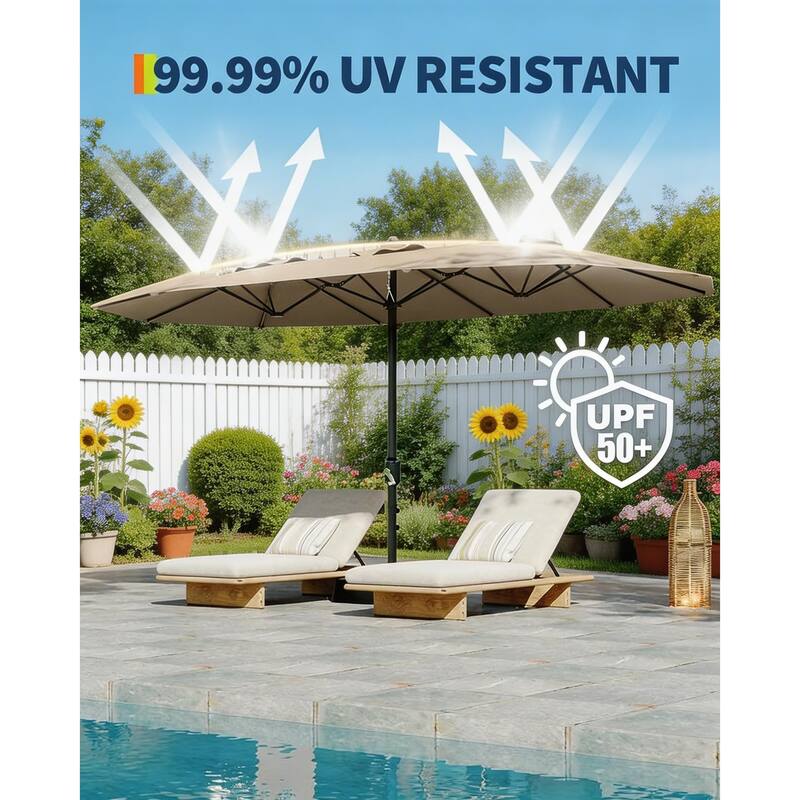 13ft Patio Umbrella, with Double Canopy, No Base