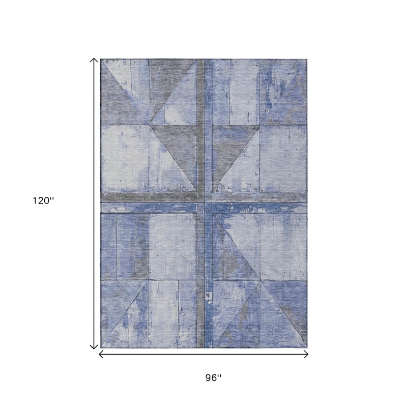 HomeRoots Geometric Transitional Rectangle Outdoor Rug