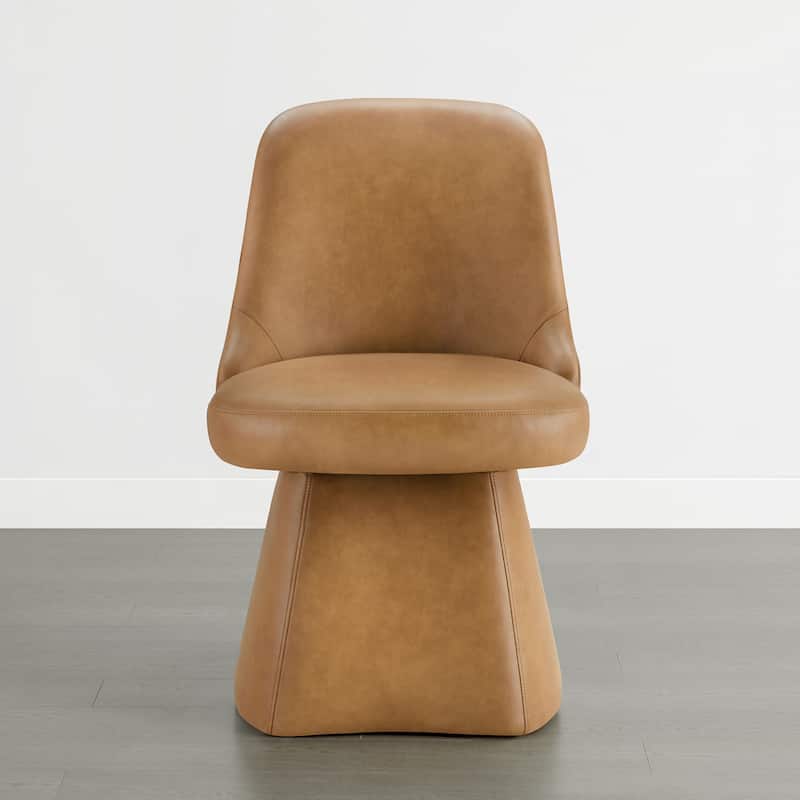 Anna Upholstered Swivel Armless Dining Chair for Kitchen Living Room