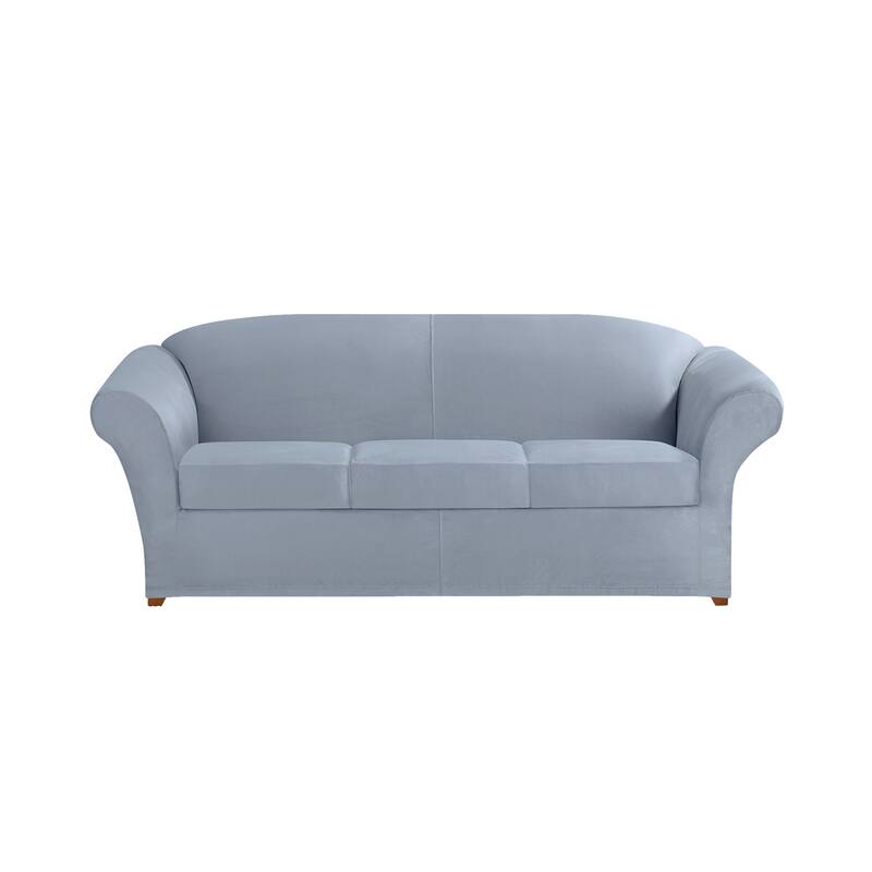 SureFit Ultimate Stretch Suede 4 Piece Sofa Slipcover