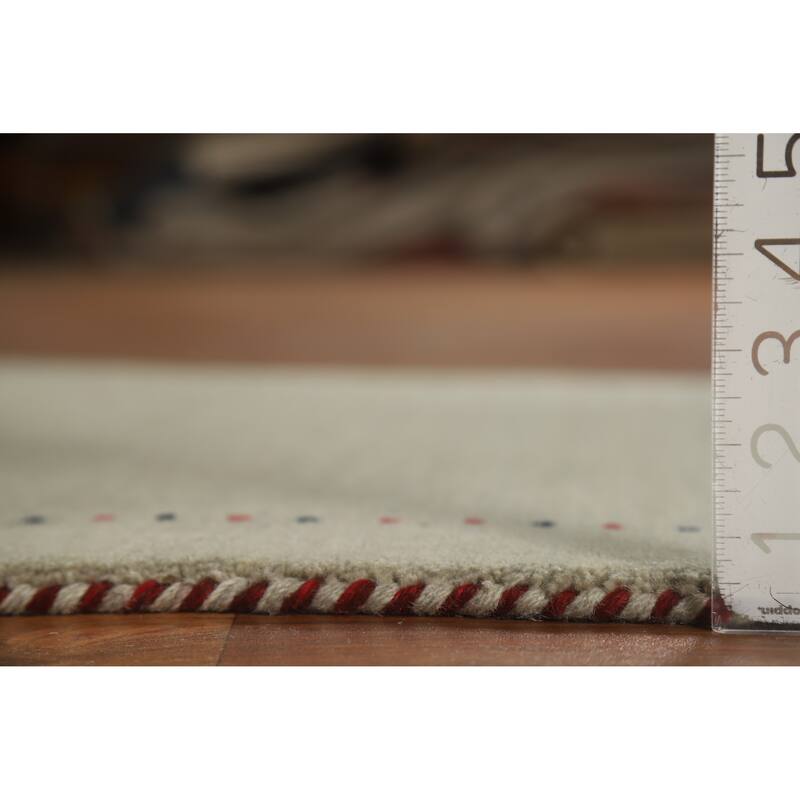 Gabbeh Indian Runner Rug Hand-Knotted Wool Carpet - 2'5" x 7'11"