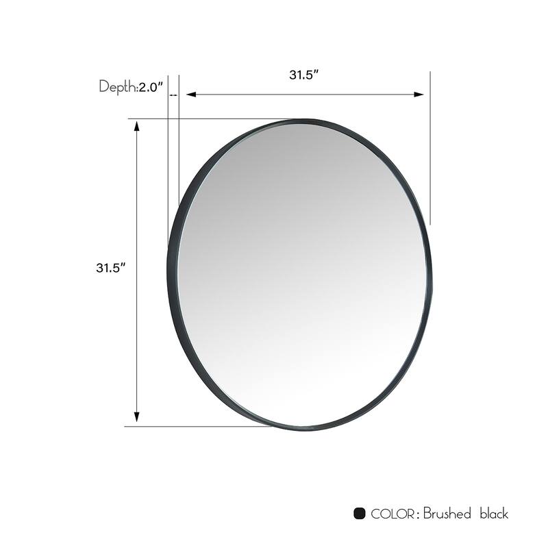 Vinnova Cascante Round Metal Wall Mirror