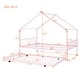 preview thumbnail 5 of 28, Full Size Metal House Bed with Twin Size Trundle