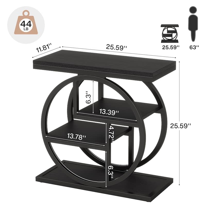 Small 3-tier Living Room End Tables And Side Tables with Metal Frame