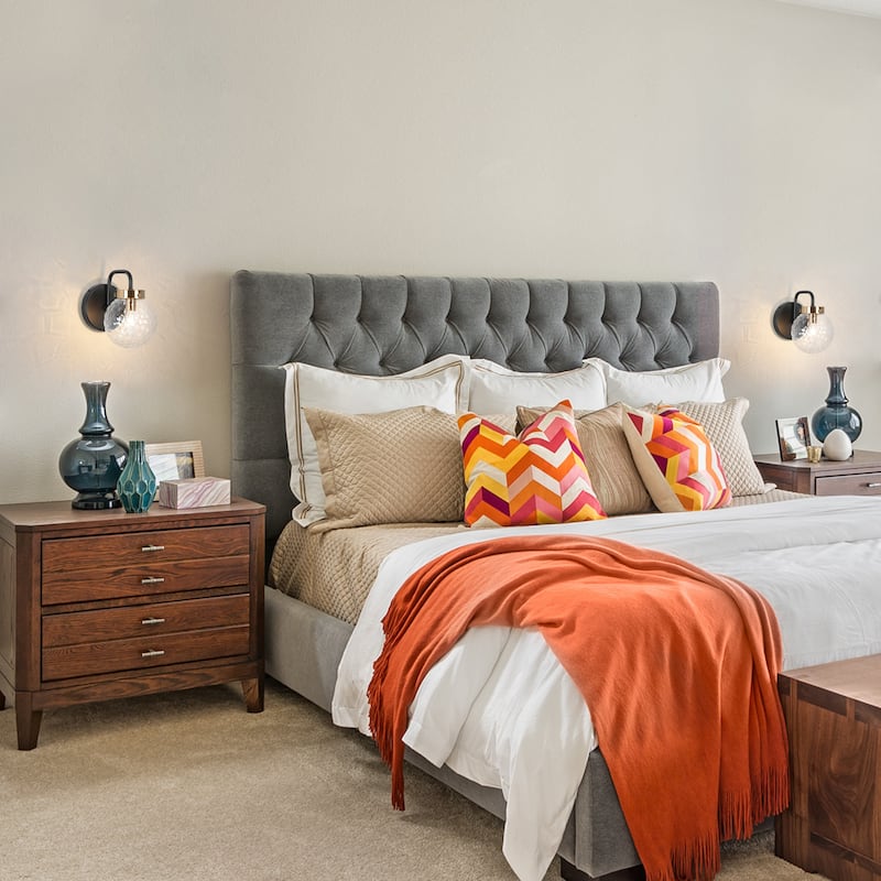 Modern Farmhouse Black Gold 1-Light Wall Sconces Globe Bathroom Vanity Lights - Light fixture: W 5" x D 8" x H 7.5"