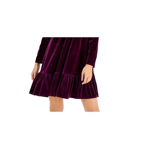 slim fit dress slacks Dauphine Velvet Mini Skater Dress main image 0