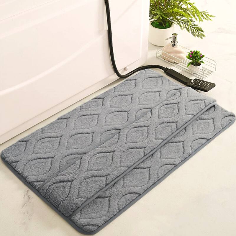 Quick Dry Bath Mat, Non Slip Absorbent Rug for Shower Floor, Bathroom Decor