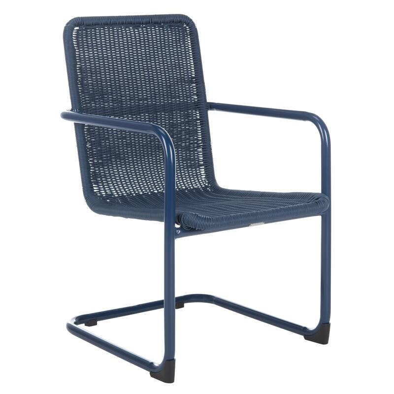 SAFAVIEH Outdoor Emmalee Chair (Set of 2) - 22" W x 25.6" D x 35" H - 20W x 35D x 26H