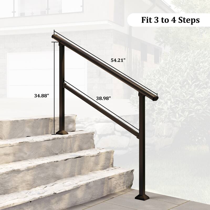 Handrails for Fit 0 or 5 Steps Outdoor Steps