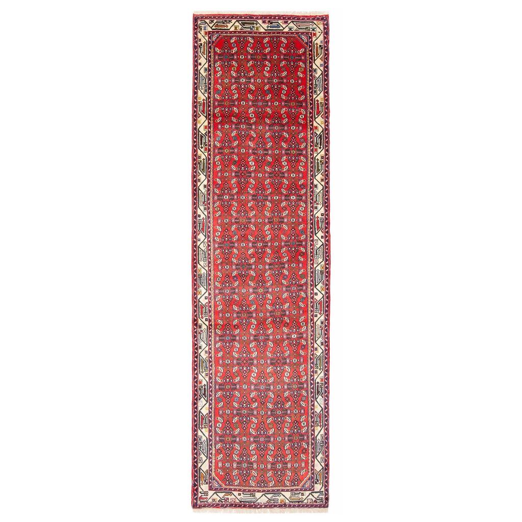 ECARPETGALLERY Hand-knotted Andelz Red Wool Rug - 2' 10" x 9' 9"