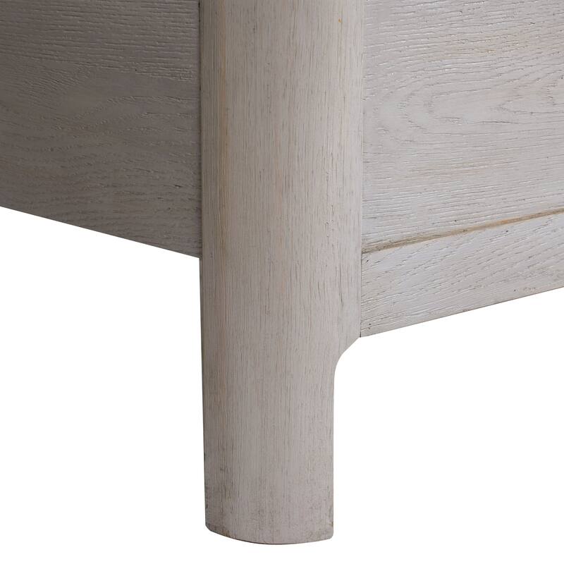 Furniture of America Rensite Modern 5-Piece Oak Solid Wood Panel Bedroom Set