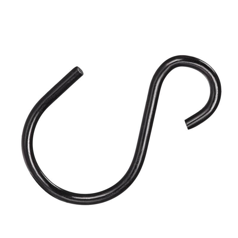 30pcs S Hanging Hooks 1.5 x 0.9 Inch S Shaped Hanger Black